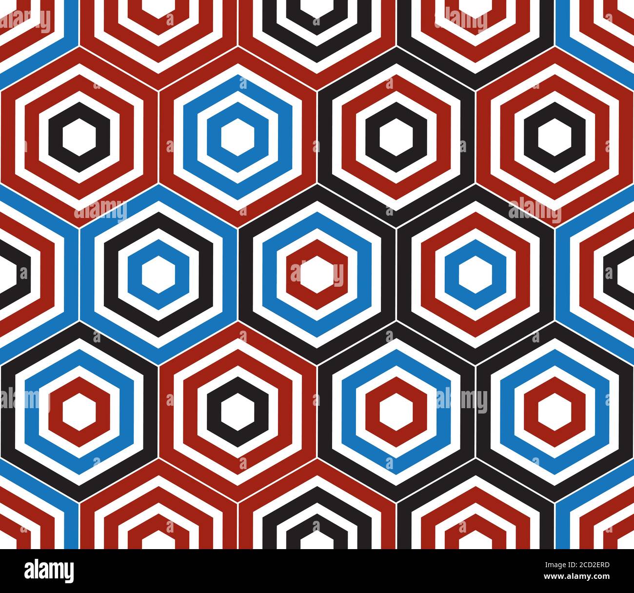 Seamless pattern with colored hexagons Stock Vector