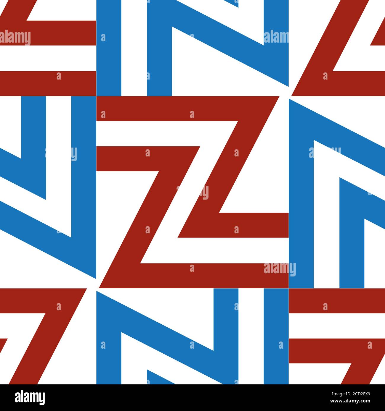 Seamless pattern with colored letters N and Z Stock Vector