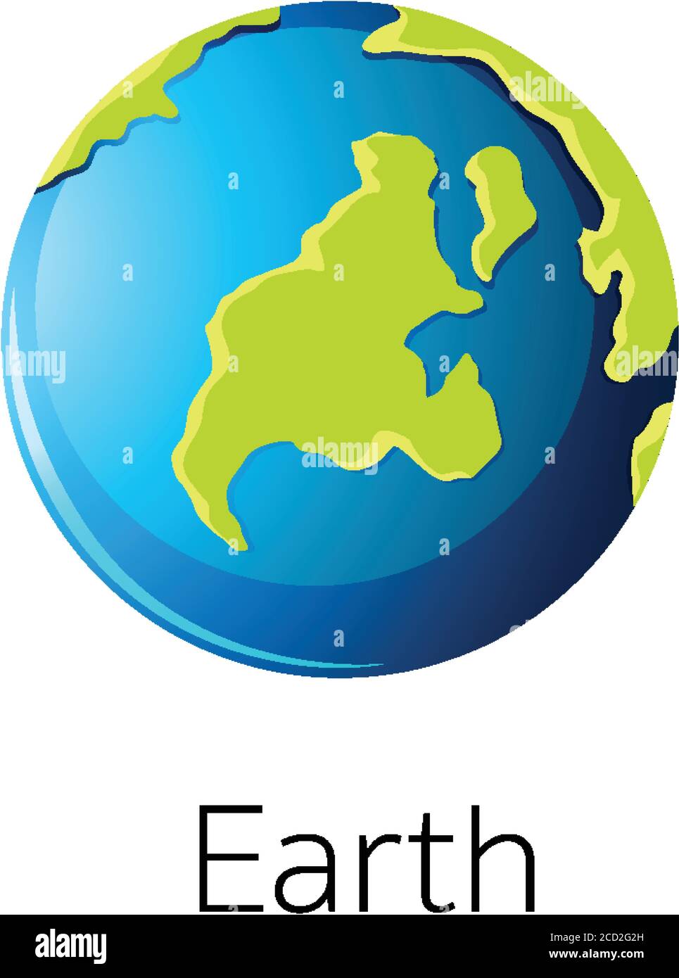Isolated earth on white background illustration Stock Vector Image ...