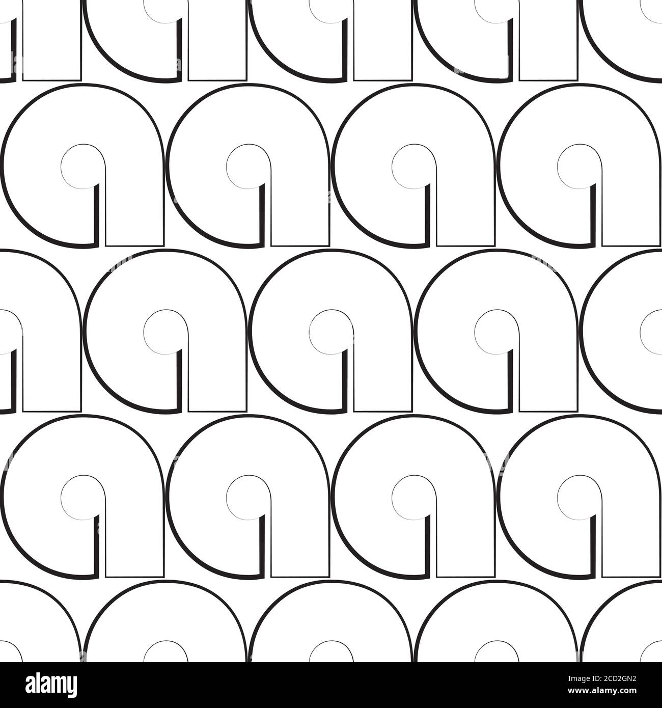 Seamless pattern with black outline letter a Stock Vector Image & Art ...