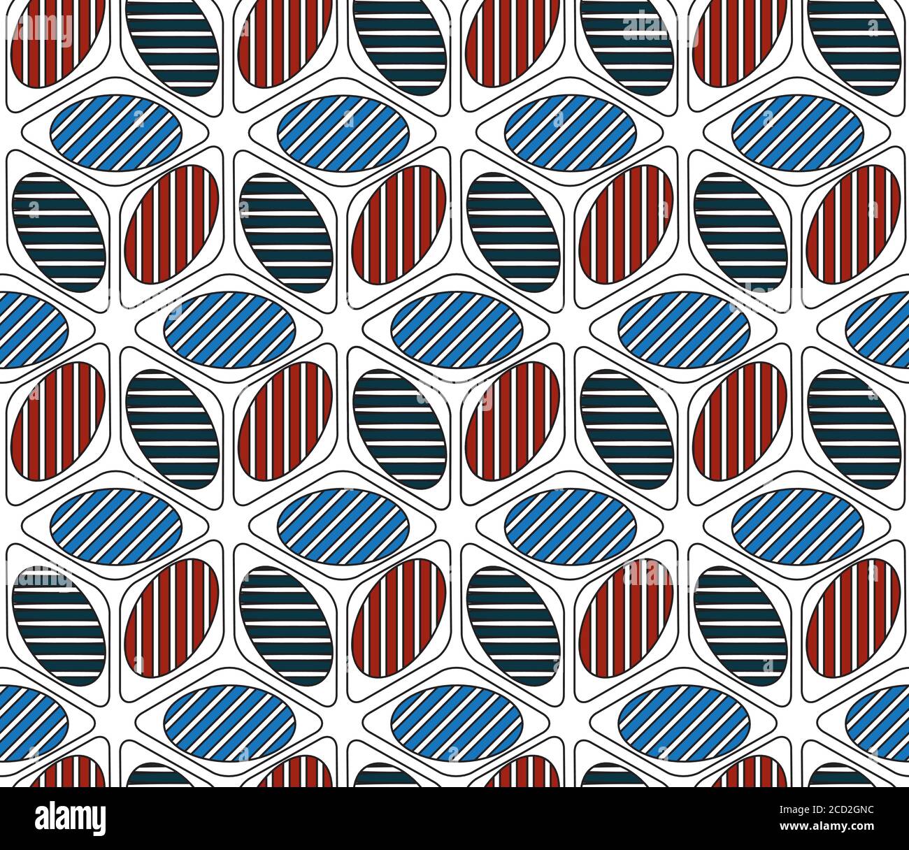 Seamless pattern with colored segments(cube) Stock Vector