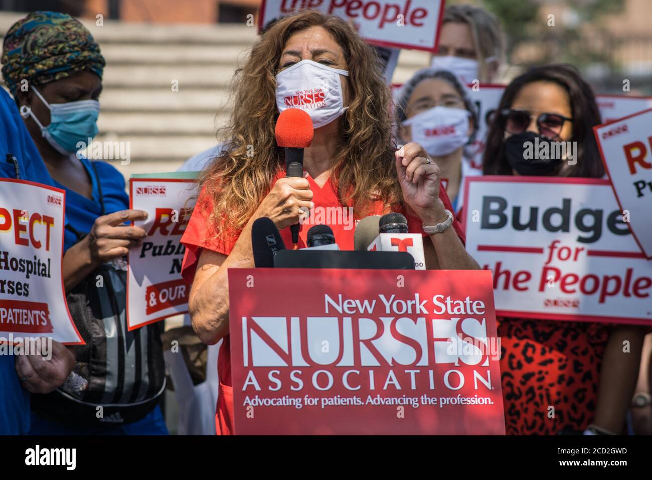 Nurses from Lincoln Hospital held a press conference to speak about the