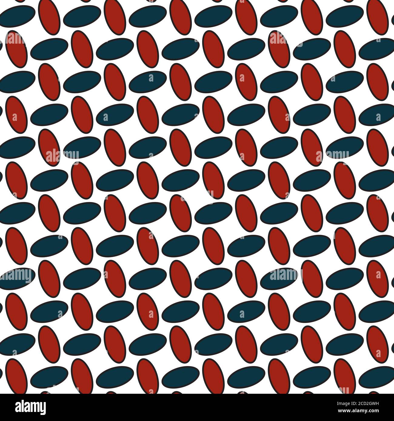 Seamless texture with oblique colored ellipses Stock Vector