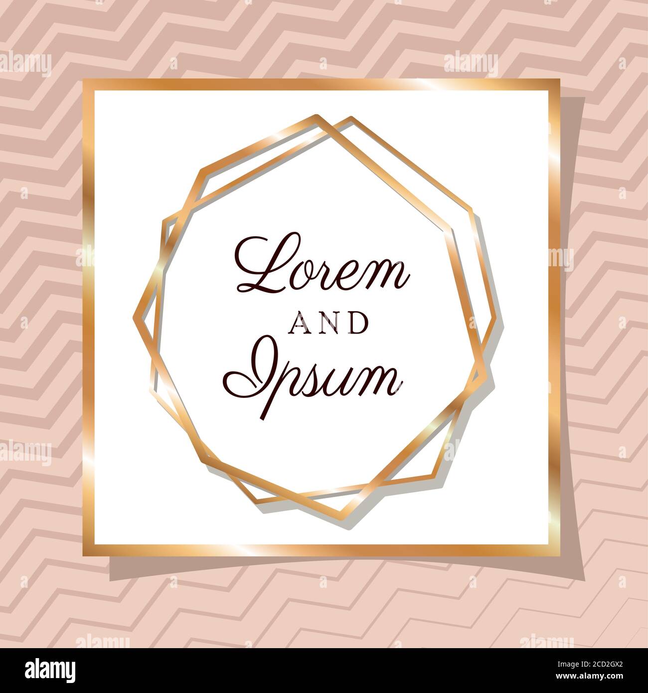 Wedding invitation with gold ornament frame on orange background design,  Save the date and engagement theme Vector illustration Stock Vector Image &  Art - Alamy