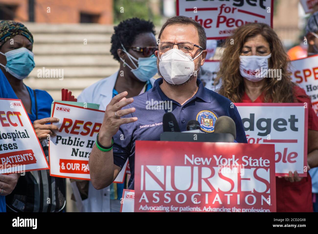 Nurses from Lincoln Hospital held a press conference to speak about the