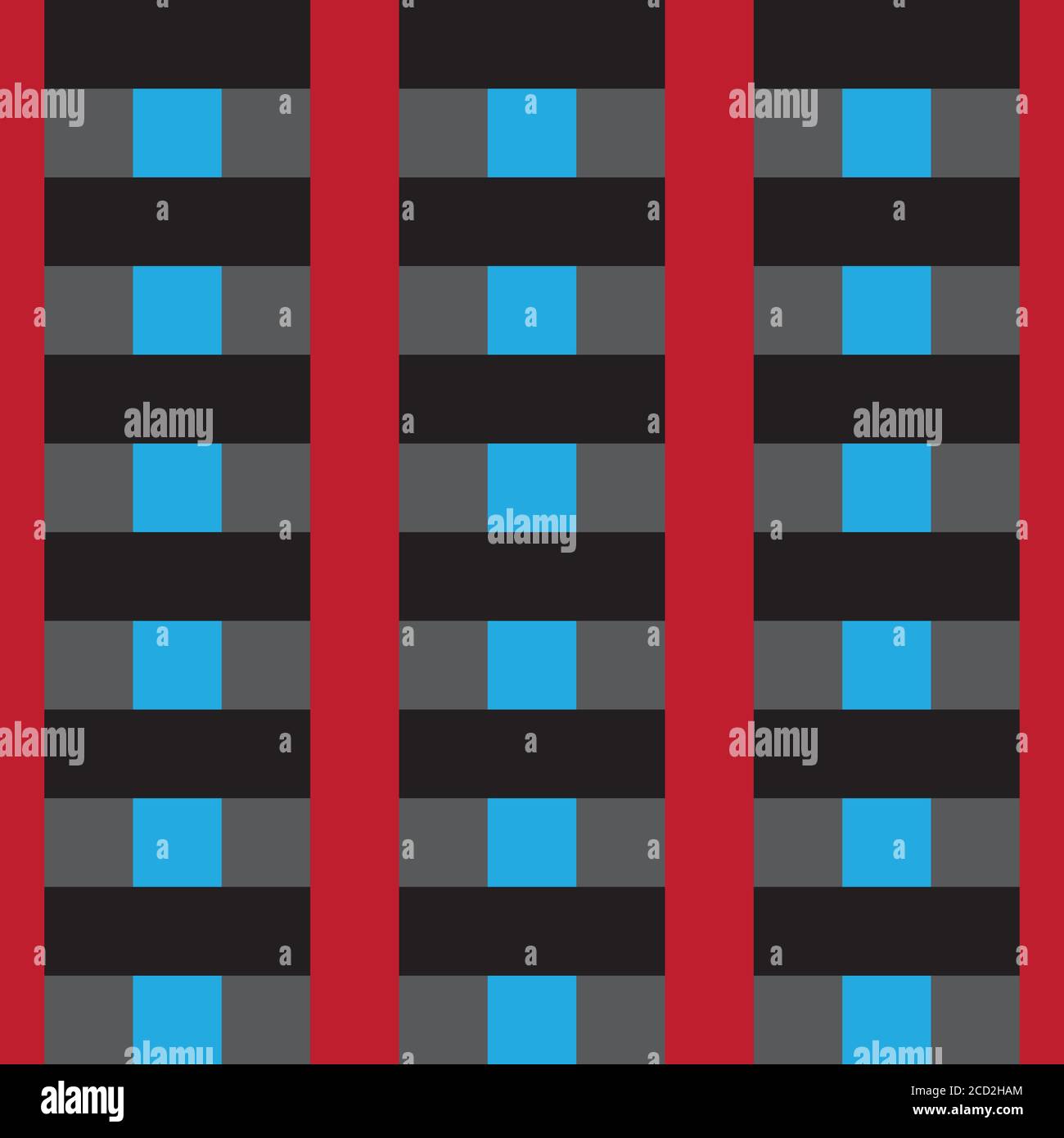 Pattern with interlacing blue and red bands Stock Vector