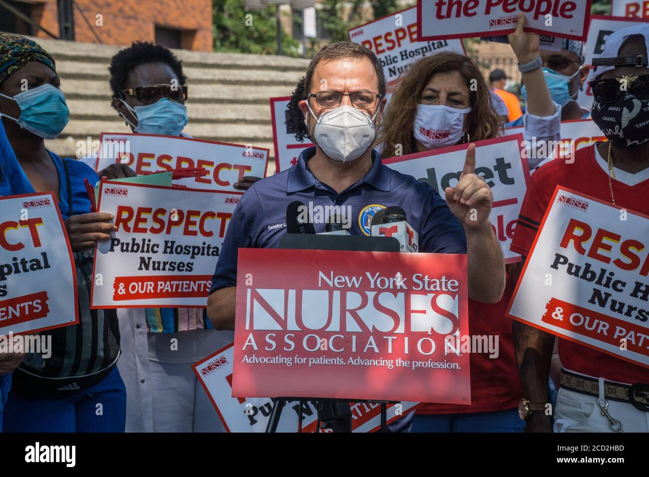 Nurses from Lincoln Hospital held a press conference to speak about the