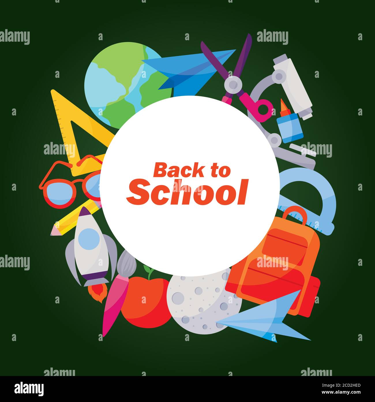 icon set design, Back to school eduacation class lesson theme Vector ...