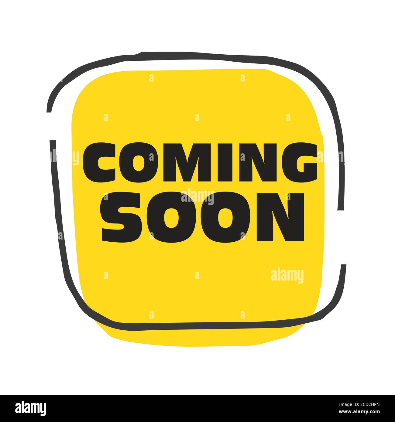 Coming soon Vector flat illustration on white background Stock Vector