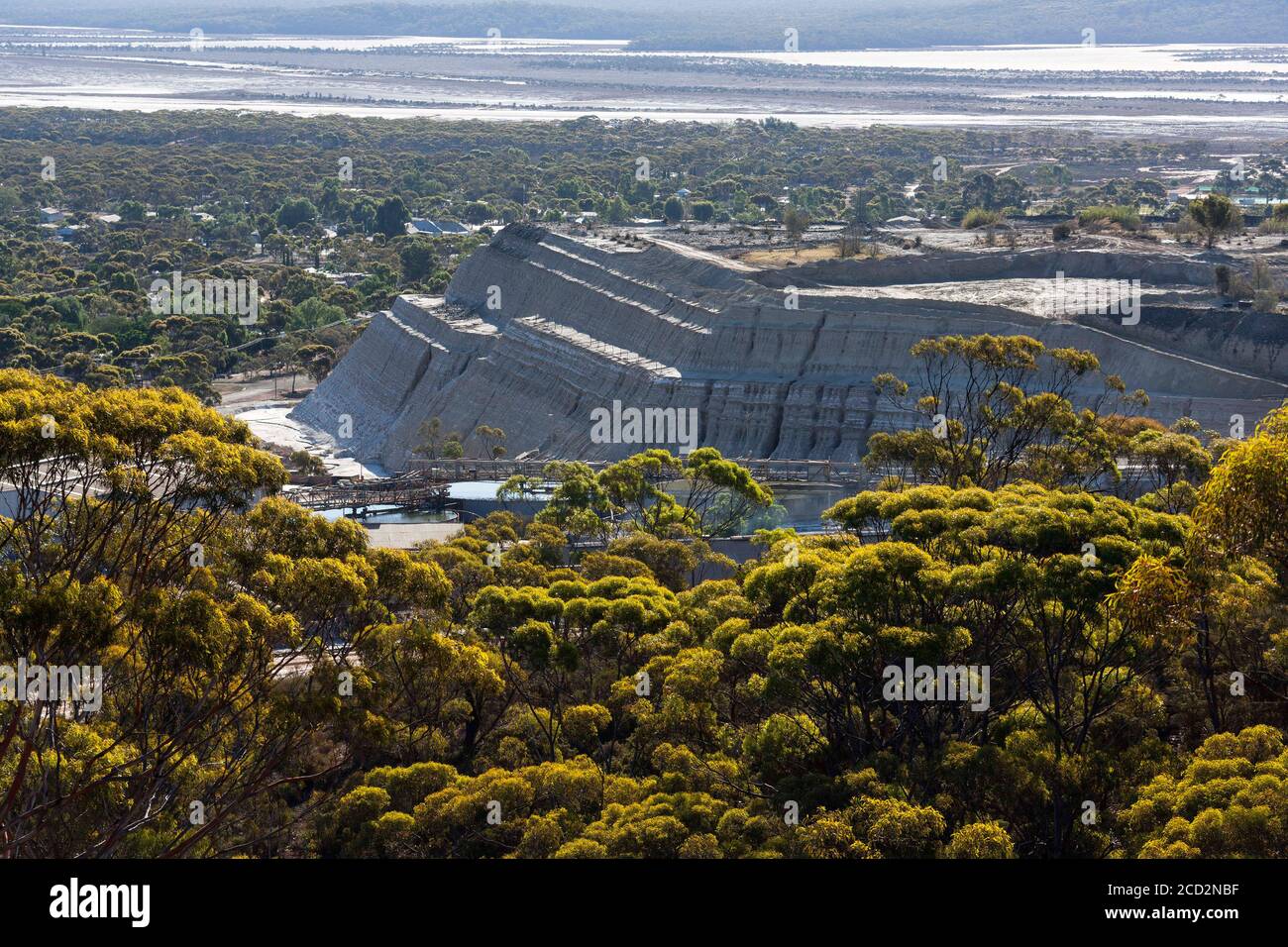 Tailings from a gold mine, Norseman,  Western Australia Stock Photo