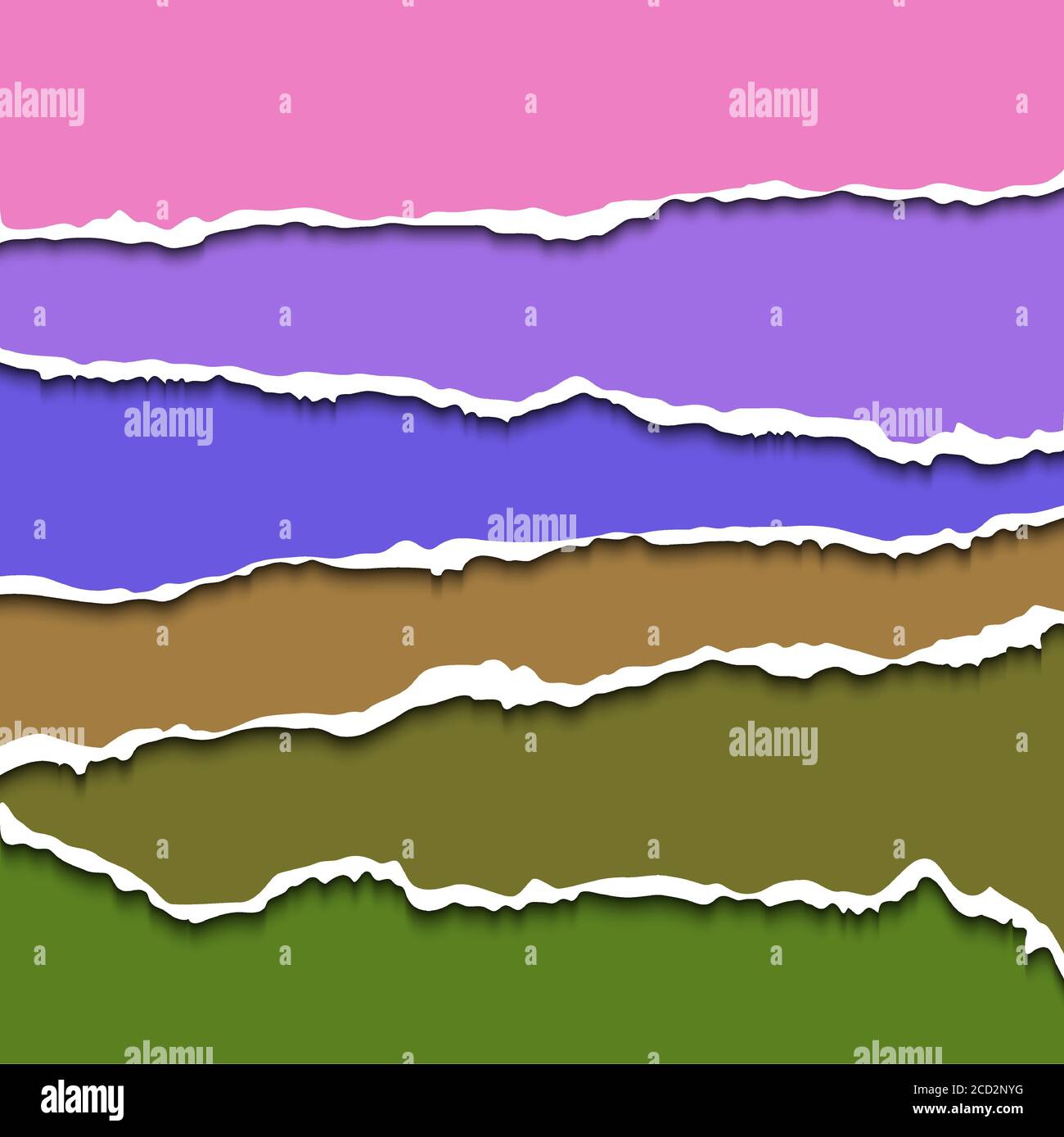 Torn paper dividers for web sites, realistic vector illustration ...