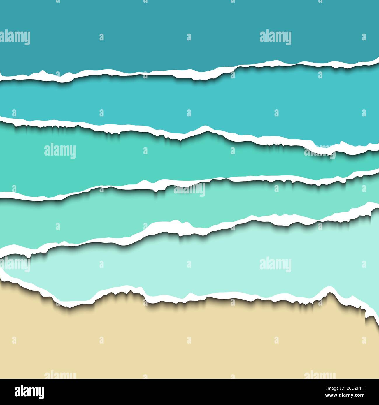Teared paper dividers for web sites, realistic vector illustration ...