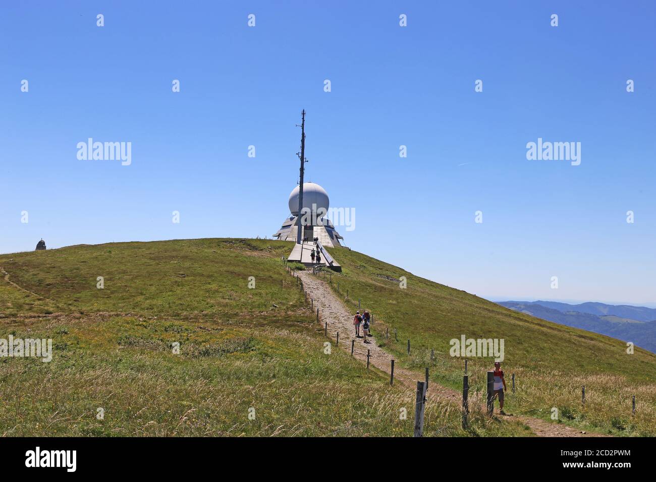 Radar station on the summit of the Grand Ballon, at 1,424 metres the  highest peak of the Vosges (Alsace, France Stock Photo - Alamy