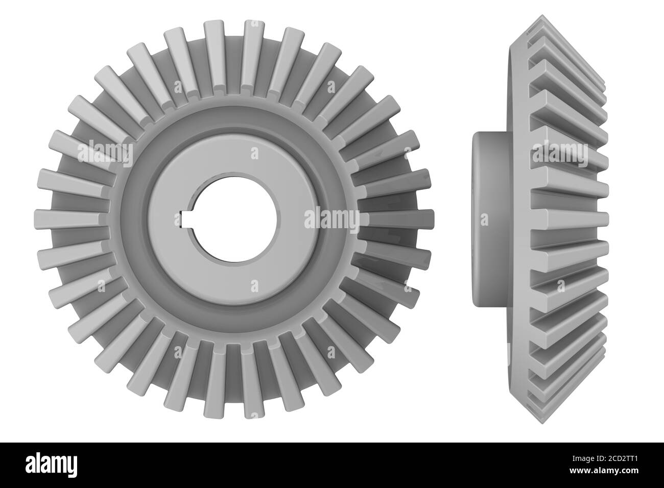 Bevel pinion. Threedimensional illustration of the bevel pinion on a