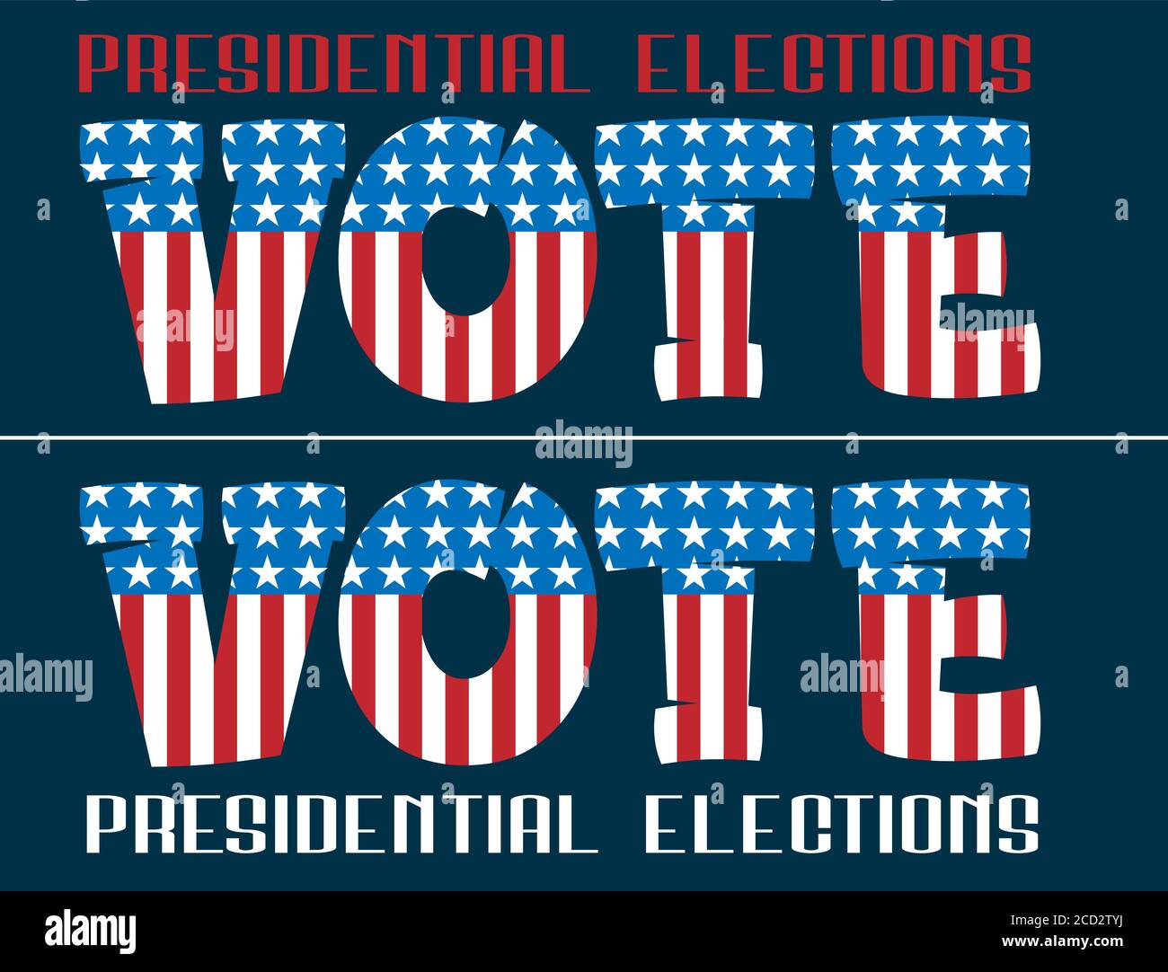 2020 United States Of America Presidential Election Vote Banner. Vector ...