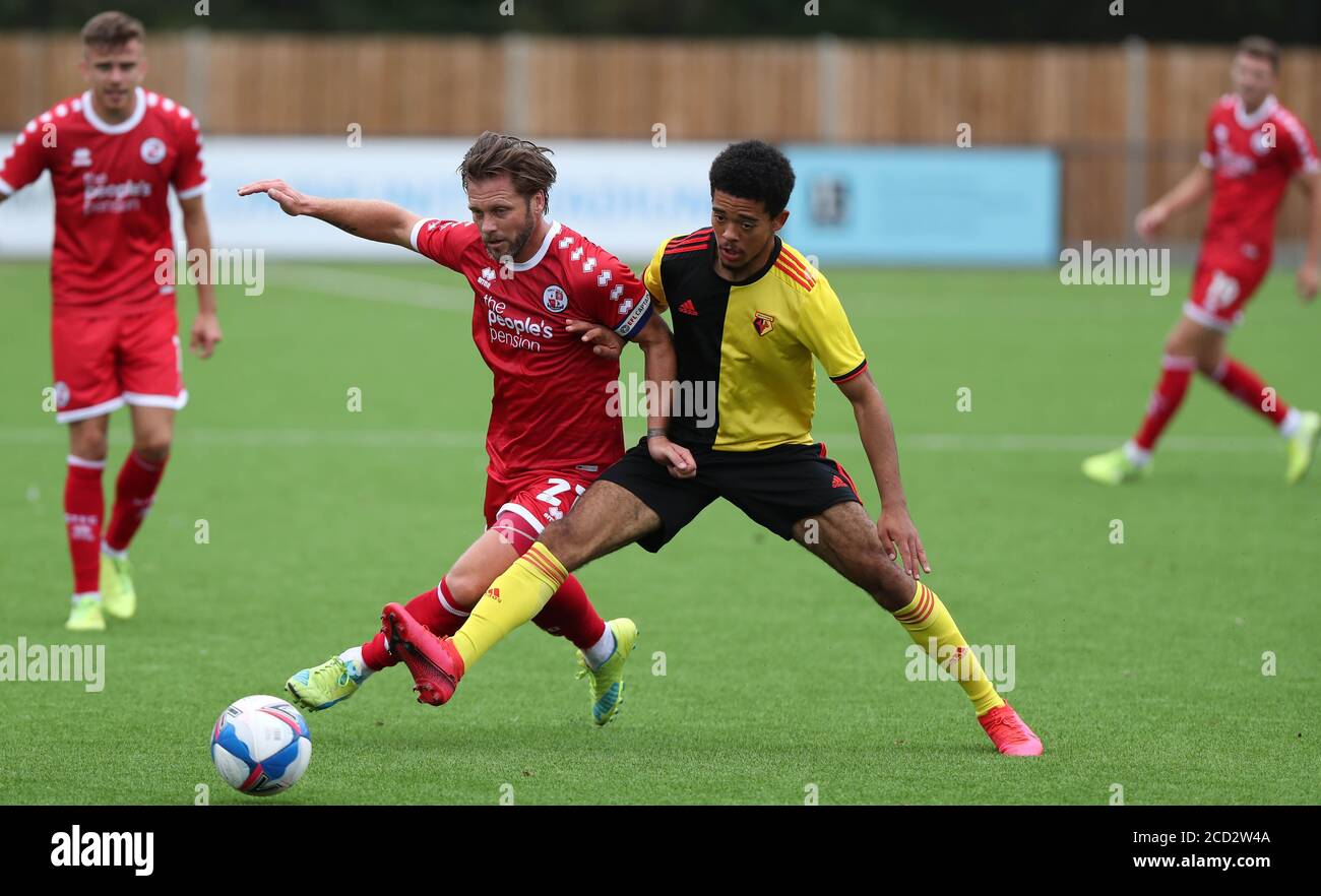 Crawley Town's Dannie Bulman during the pre season friendly between Crawley Town and Watford at the The Camping World Community Stadium. Picture by JAMES BOARDMAN Stock Photo