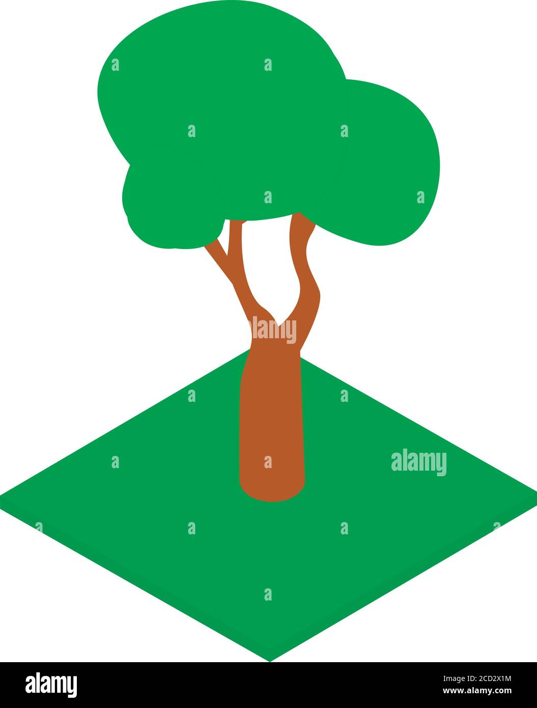 Big beautiful oak tree green Stock Vector Images - Alamy