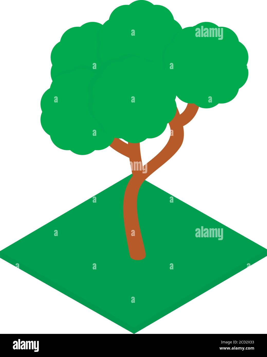 Summer tree icon, isometric style Stock Vector