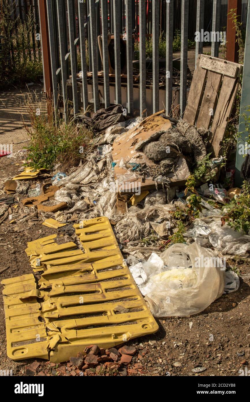 Unlawful flytipping as environmental destruction Stock Photo Alamy