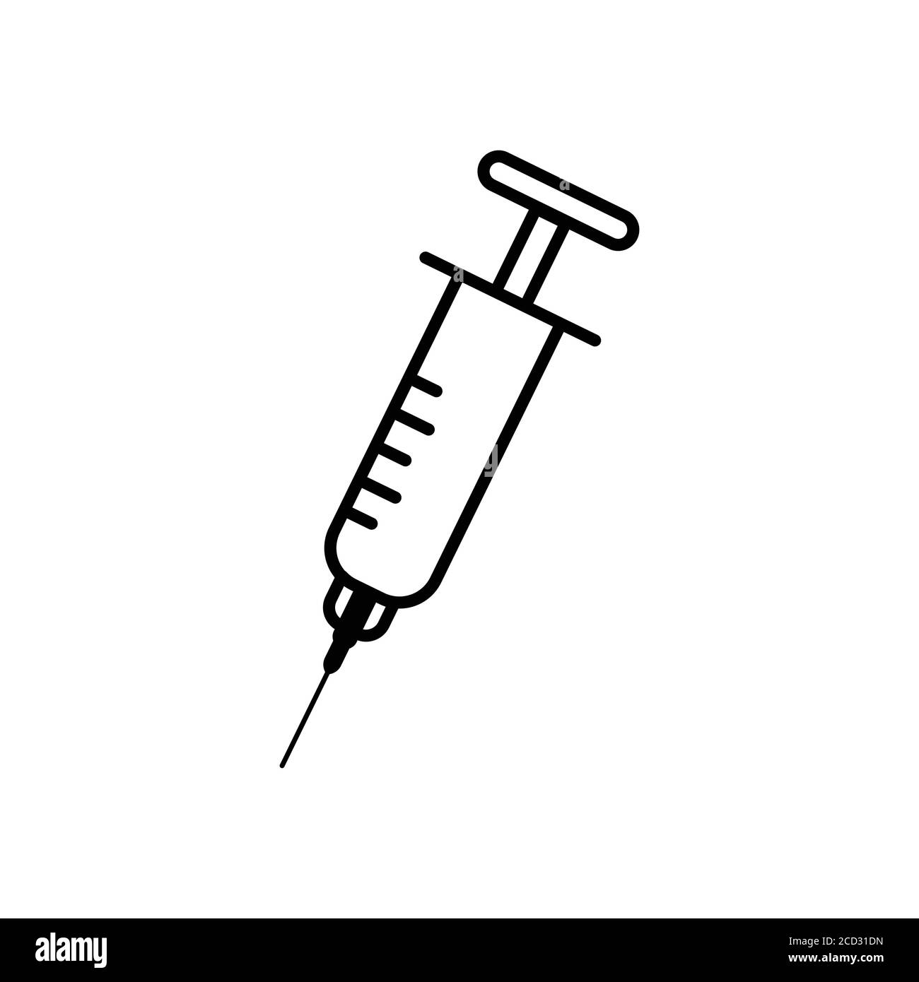 Immunization syringe icon outline Cut Out Stock Images & Pictures - Alamy