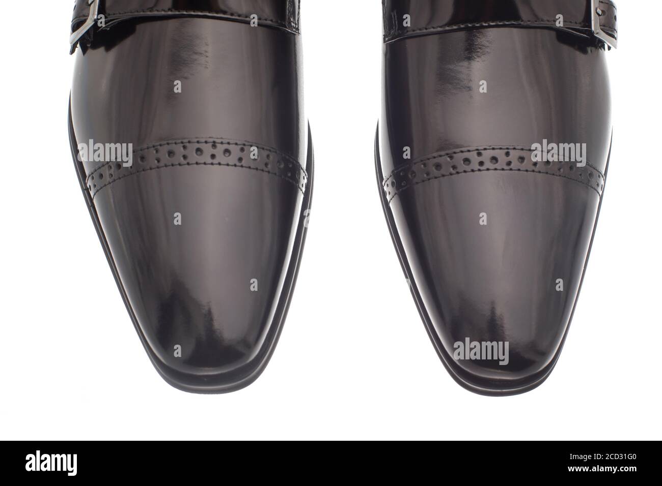 Black shoes leather men shoes against white background Stock Photo - Alamy