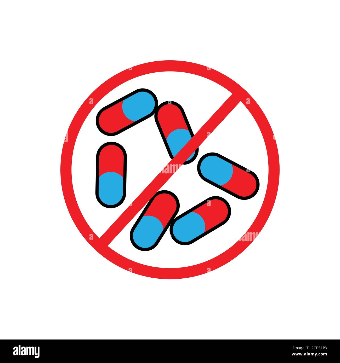 Drug stop flat icon, stop over dose, international overdose day. Design ...