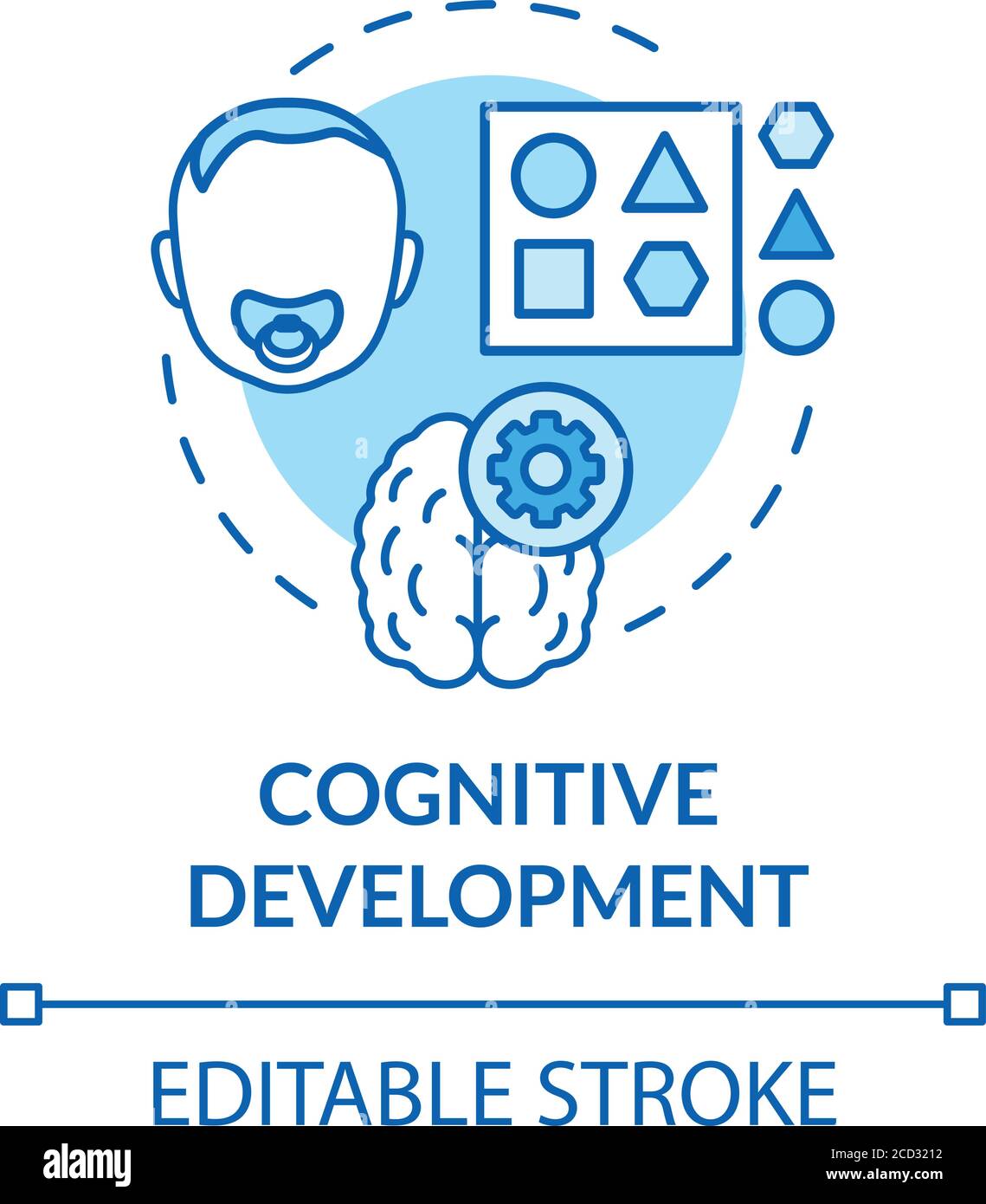 Toddlers cognition concept icon Stock Vector Image Art Alamy