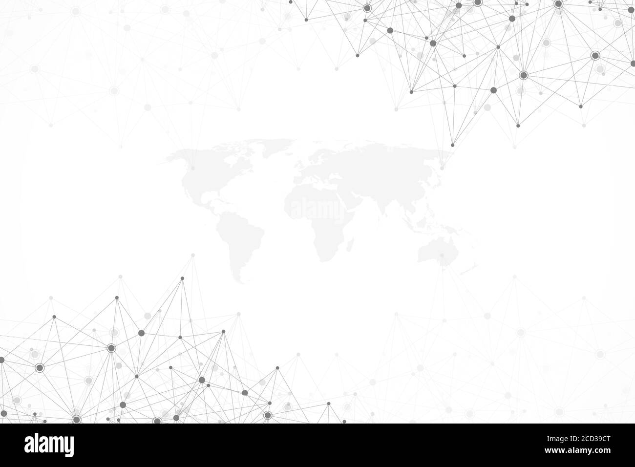 Abstract polygonal background with connected lines and dots. Minimalistic geometric pattern. Molecule structure and communication. Graphic plexus Stock Photo