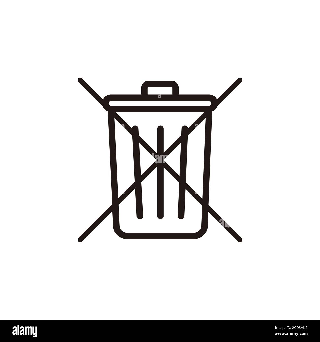 Do not throw in the trash icon. Special disposal sign. Stock Vector