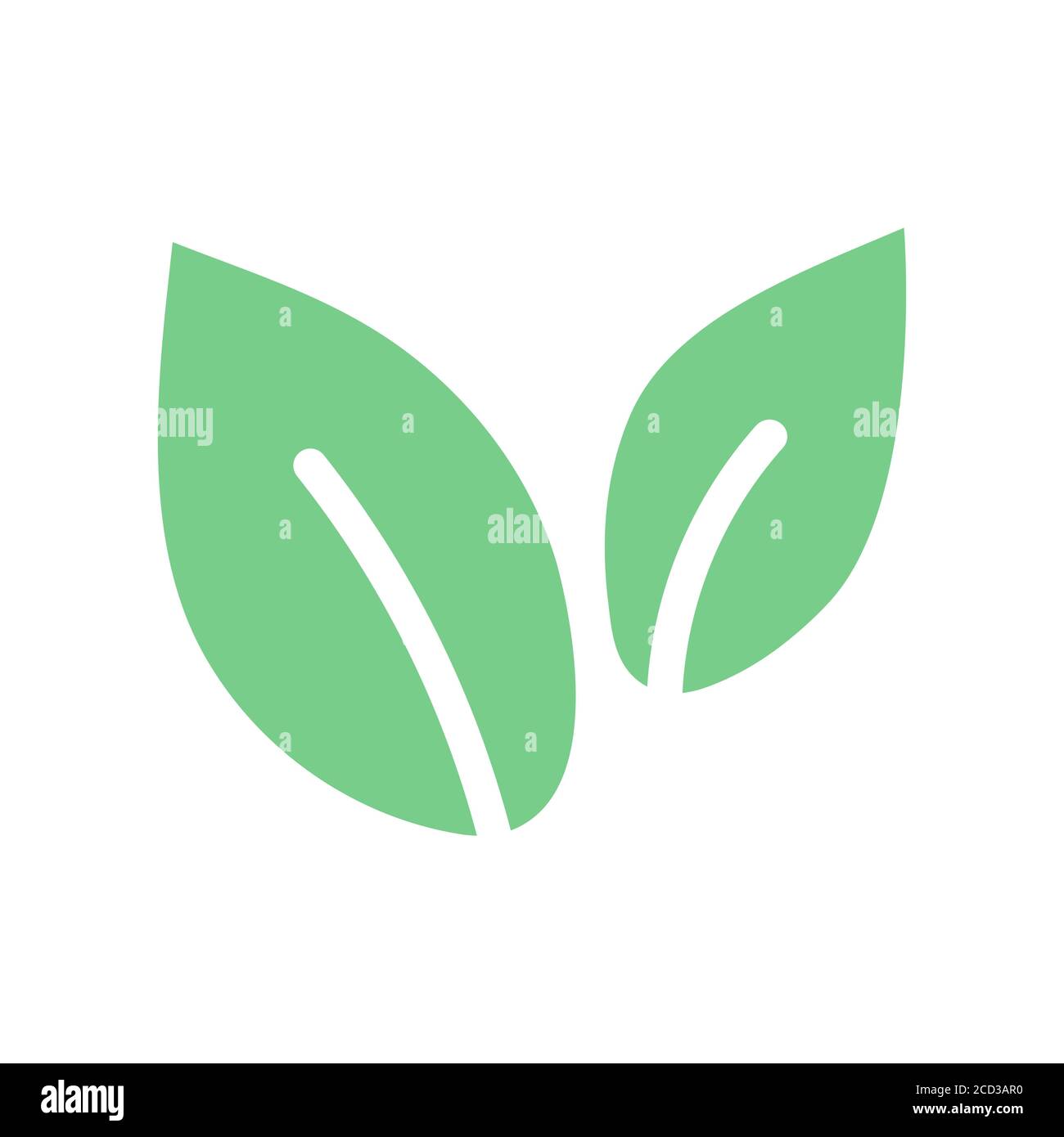 Icon of green leaves. Flat and green design Stock Vector Image & Art ...