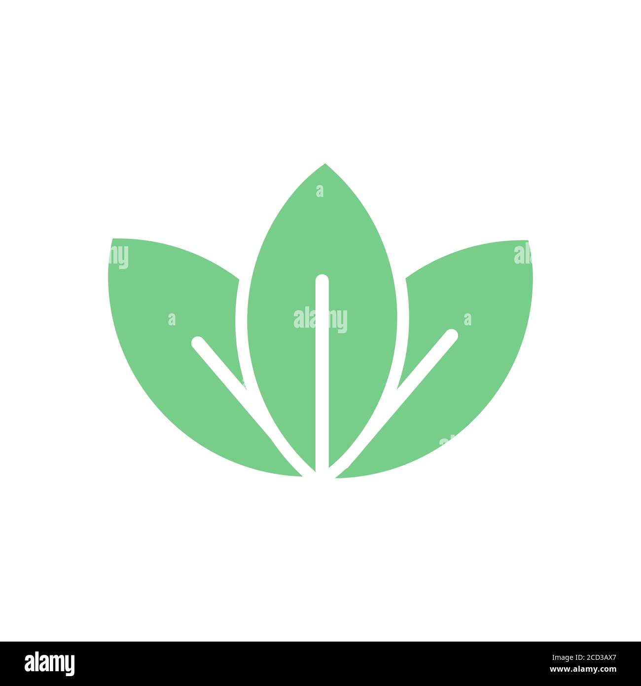 Icon of green leaves. Flat and green design Stock Vector Image & Art ...