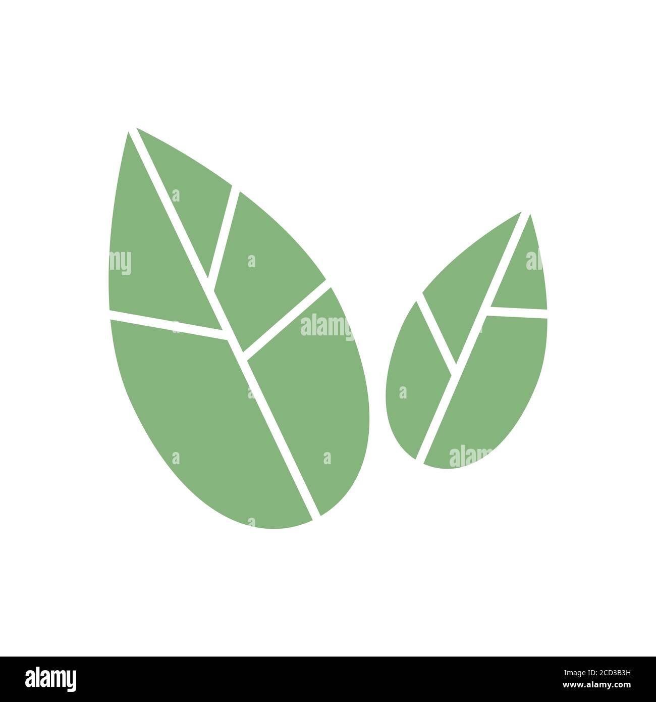 Icon of green leaves. Flat and green design Stock Vector Image & Art ...