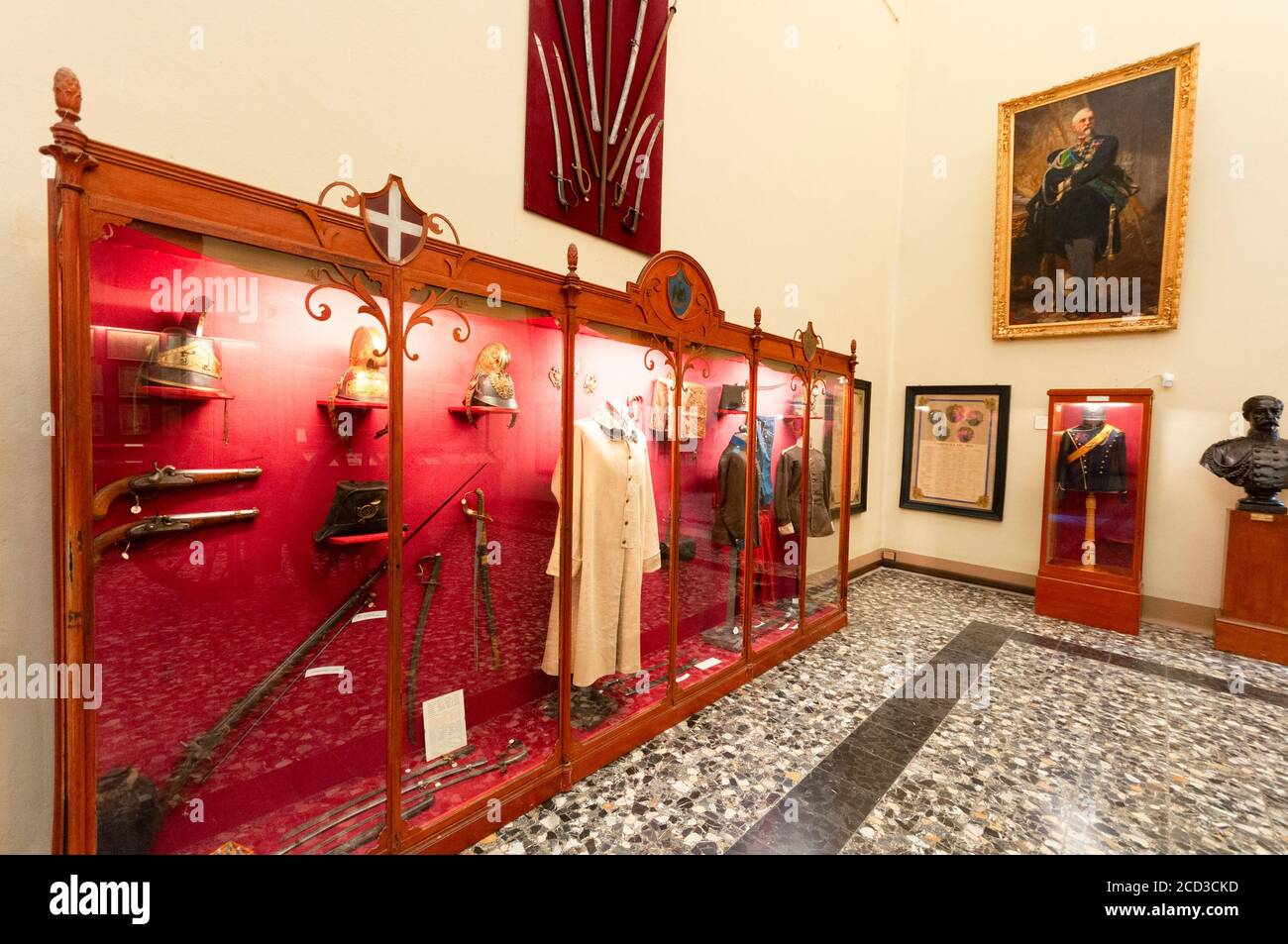 Italy, Lombardy, Desenzano del Garda, St. Martin of the Battle Museum, Weapons and Uniforms Stock Photo