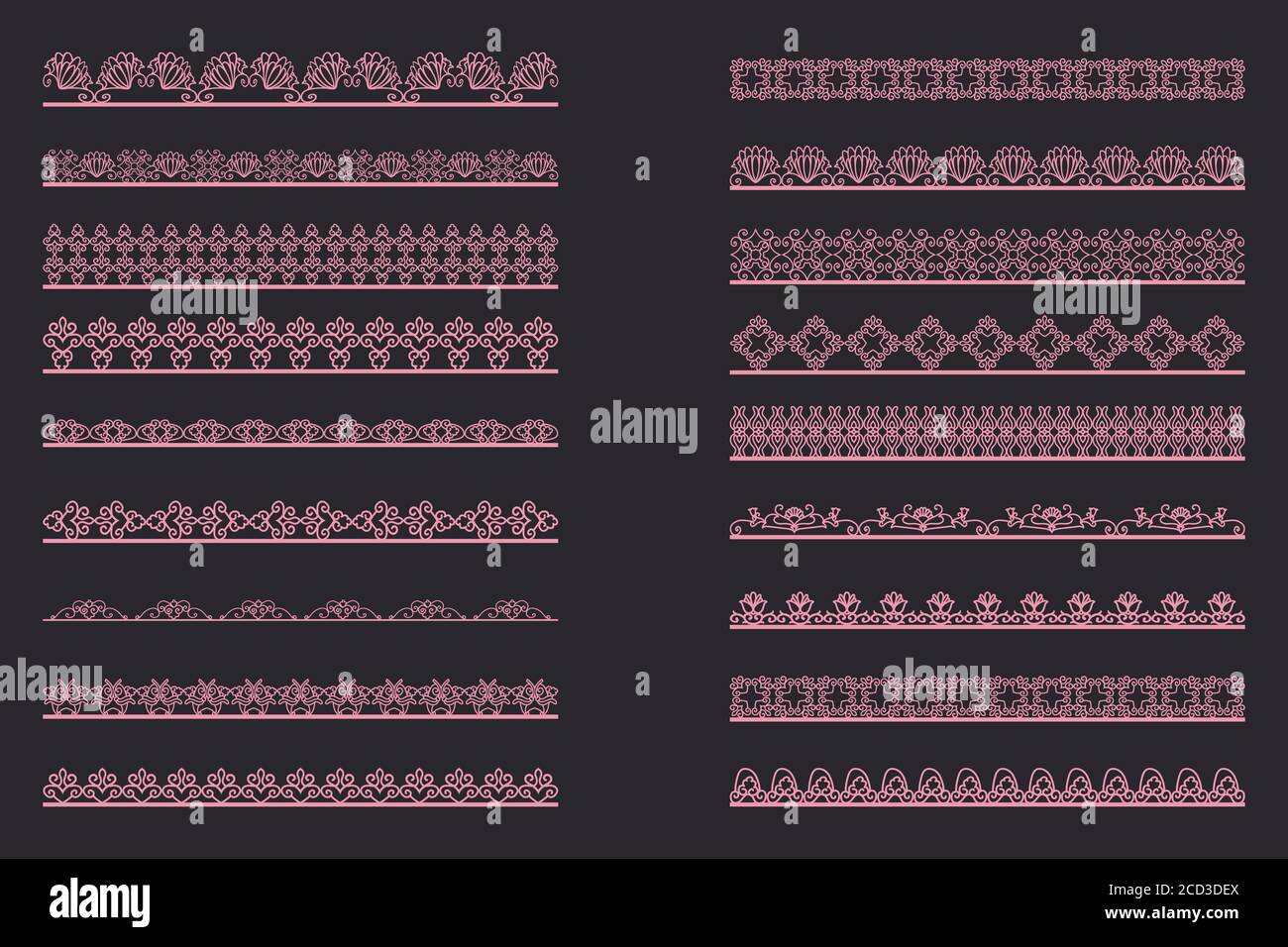 Elegant Lace Borders Frames laser cut Stock Vector