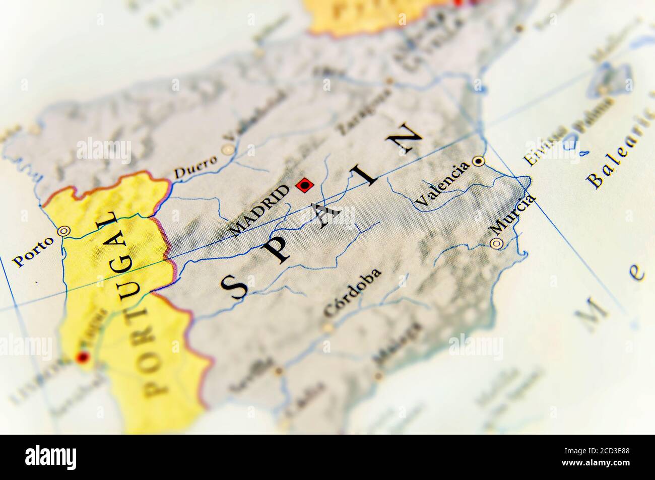 Geographic Map Of Spain With Important Cities Stock Photo Alamy Geographic Map Of Spain With Important Cities 2CD3E88 