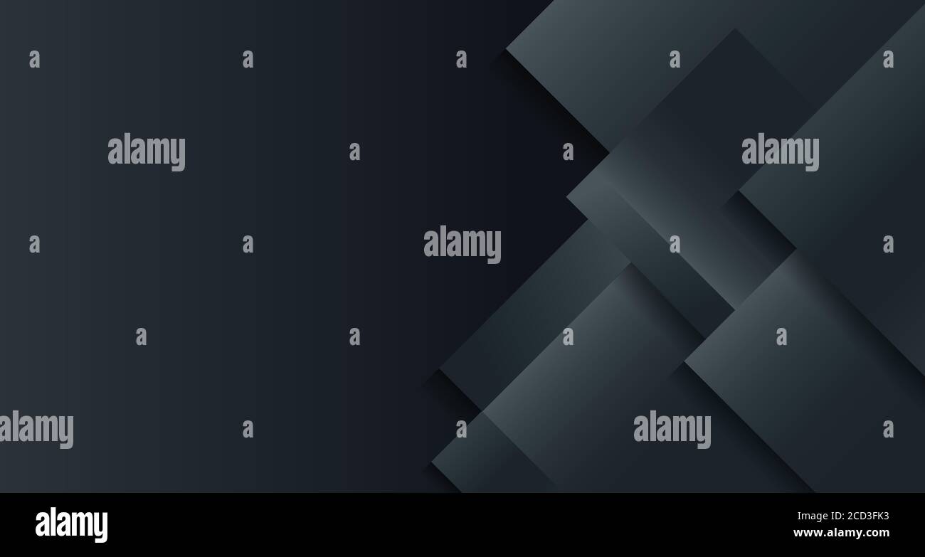Abstract background black and gray geometric square overlapping with ...