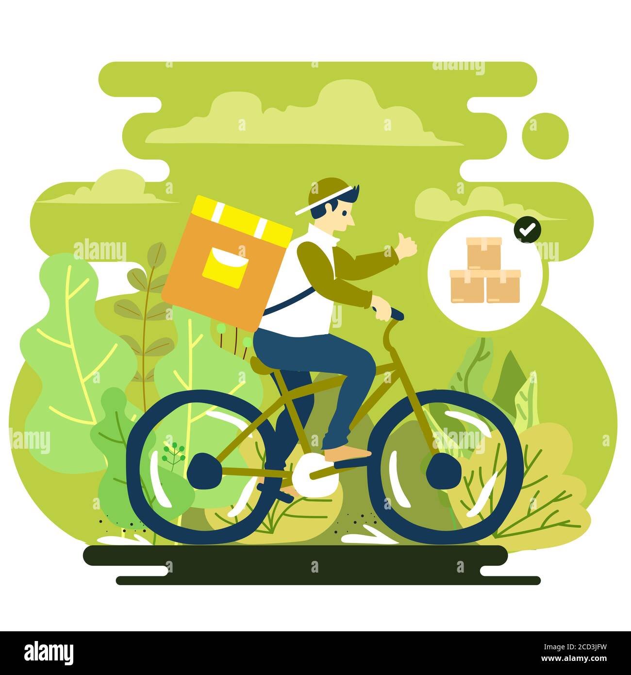 Delivery website banner in flat illustration vector style Stock Vector ...