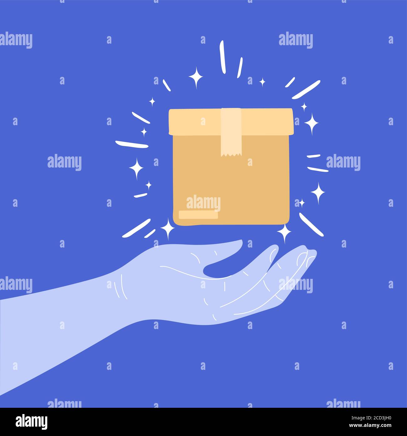 Delivery website banner in flat illustration vector style Stock Vector