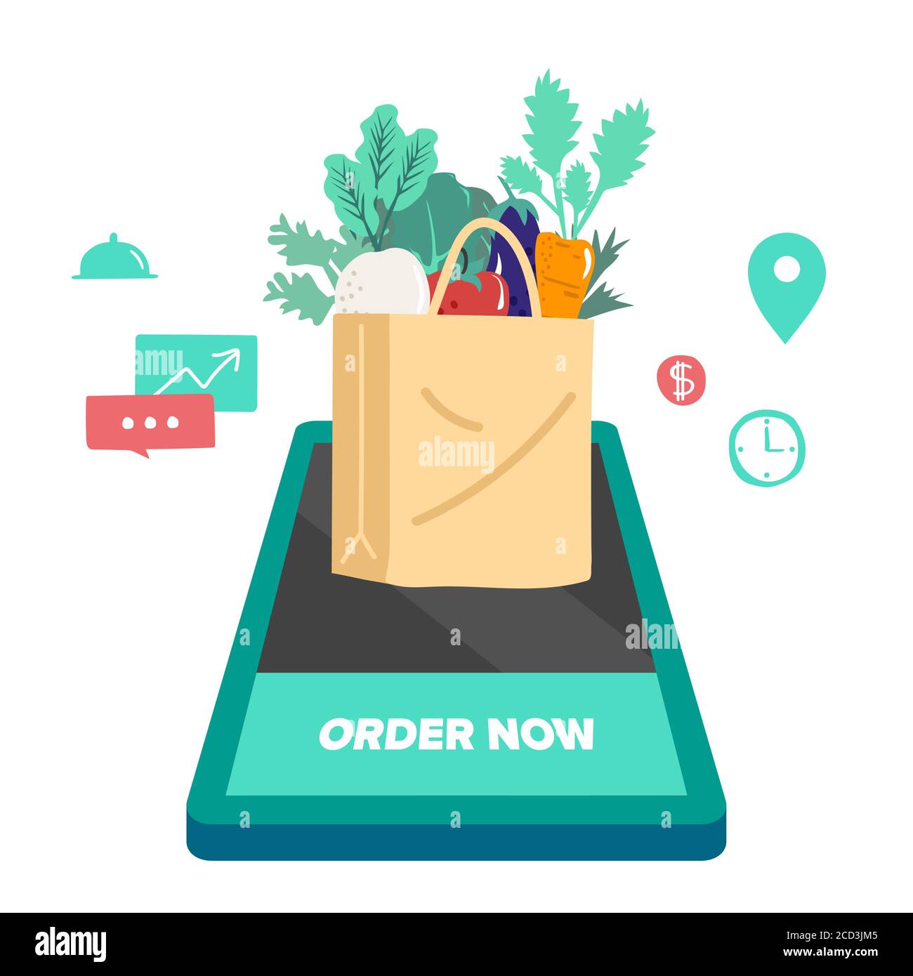 Delivery website banner in flat illustration vector style Stock Vector ...