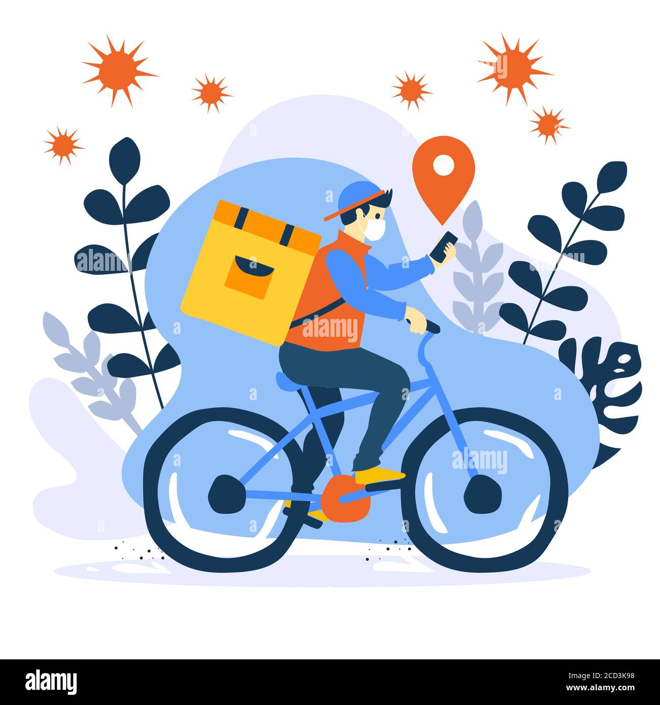 Delivery website banner in flat illustration vector style Stock Vector ...