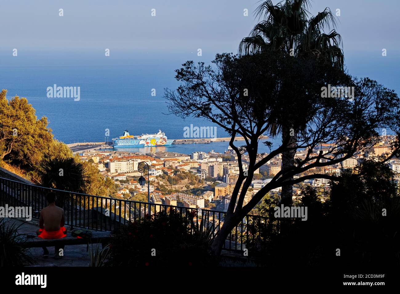 view of the city, bastia port, corsica france Stock Photo