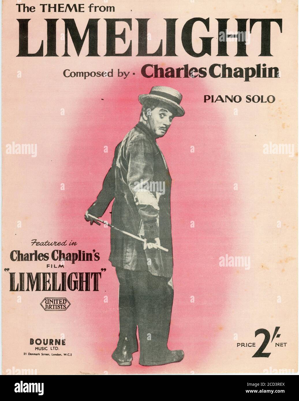 Sheet Music - Theme from Limelight -Charles Chaplin - 1952 Stock Photo -  Alamy