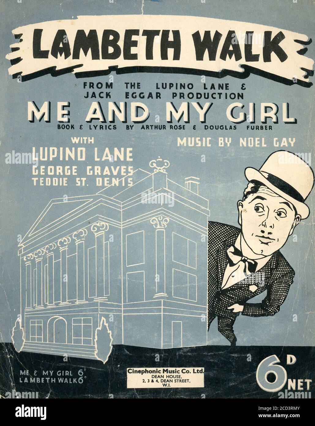 Sheet Music - Lambeth Walk - from Me and My Girl - 1937 Stock Photo