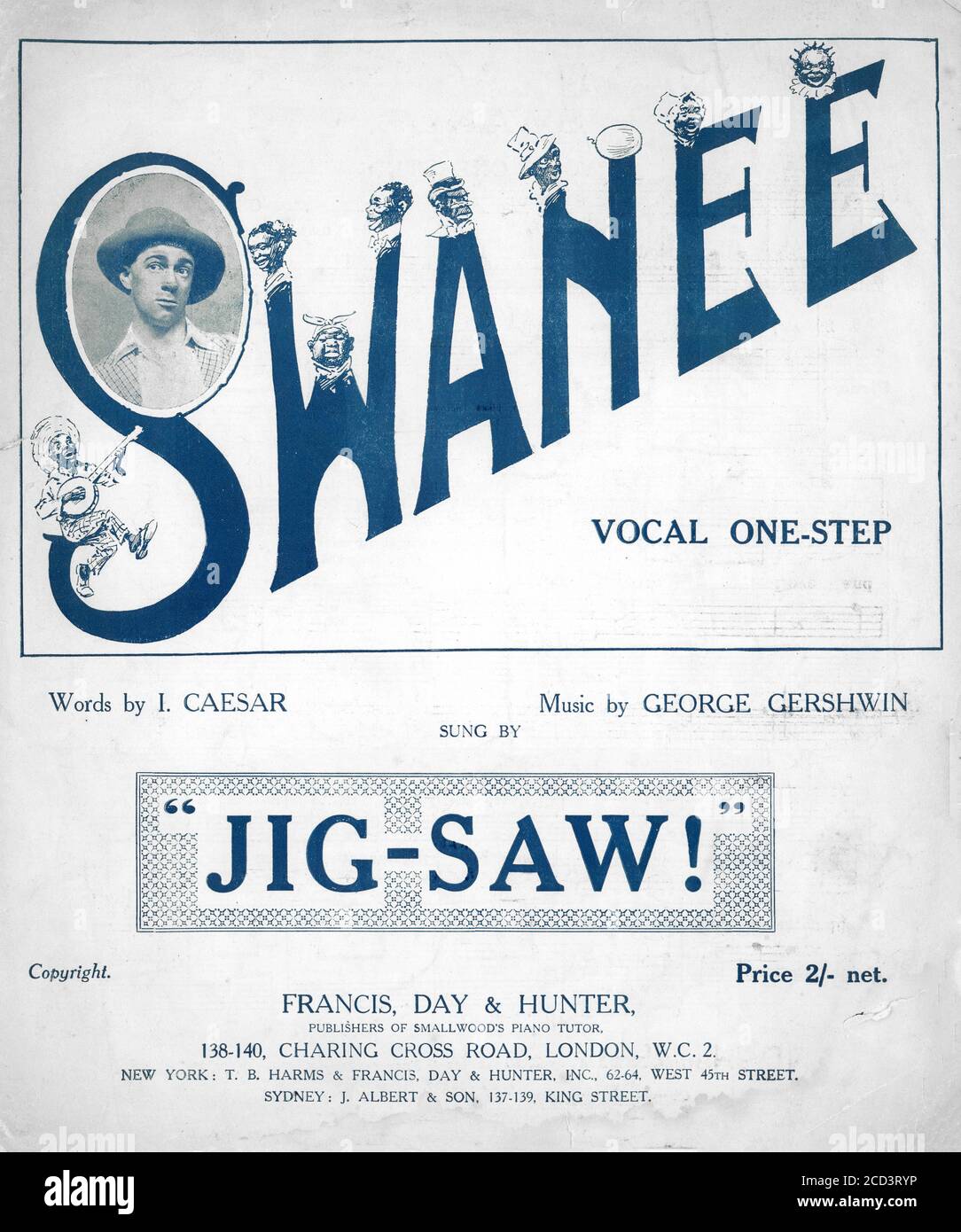 Sheet Music - SWANEE - Laddie Cliff -1919 Stock Photo