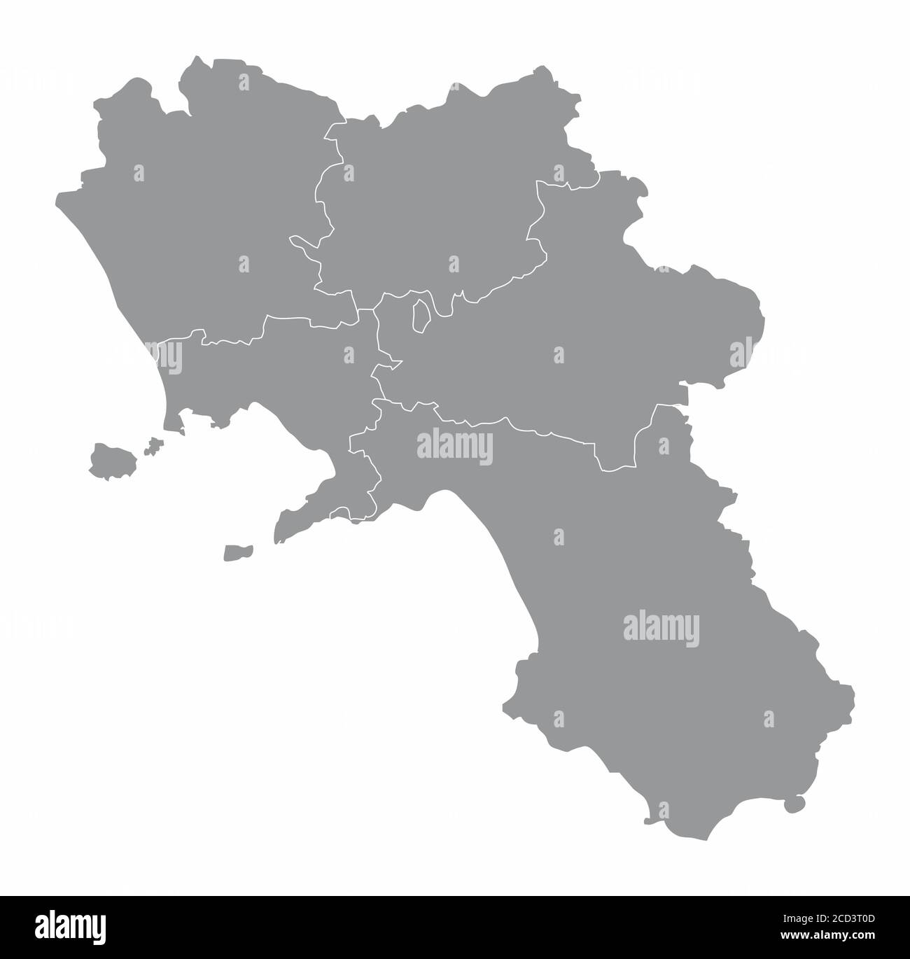 Campania region map Stock Vector