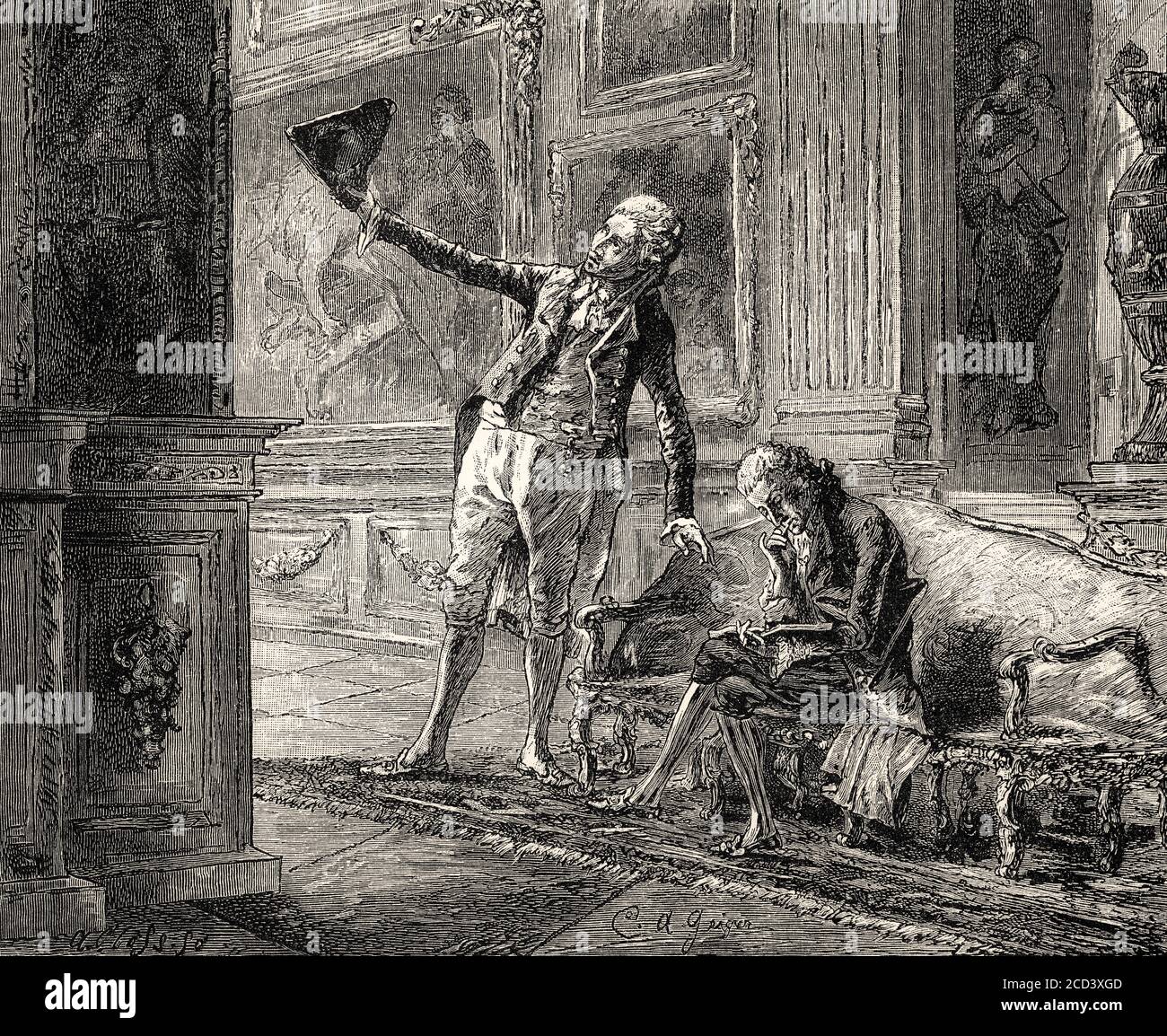 Kenner und Enthusiast, Connoisseur and Enthusiast, poem by Johann Wolfgang von Goethe Stock Photo