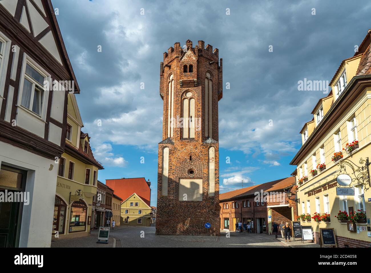 Der Eulenturm in Tangermünde, Sachsen-Anhalt, Deutschland |  Eulenturm tower Owl Tower in Tangermuende, Saxony-Anhalt, Germany Stock Photo