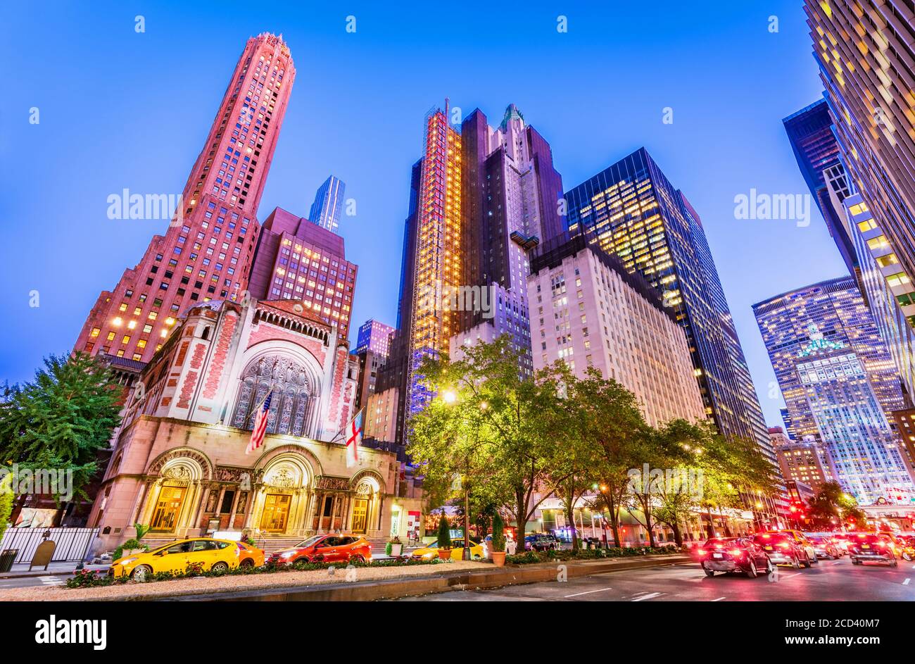New York, USA - September 2019: Famous 5th Avenue in Manhattan, New York City in United States of America Stock Photo