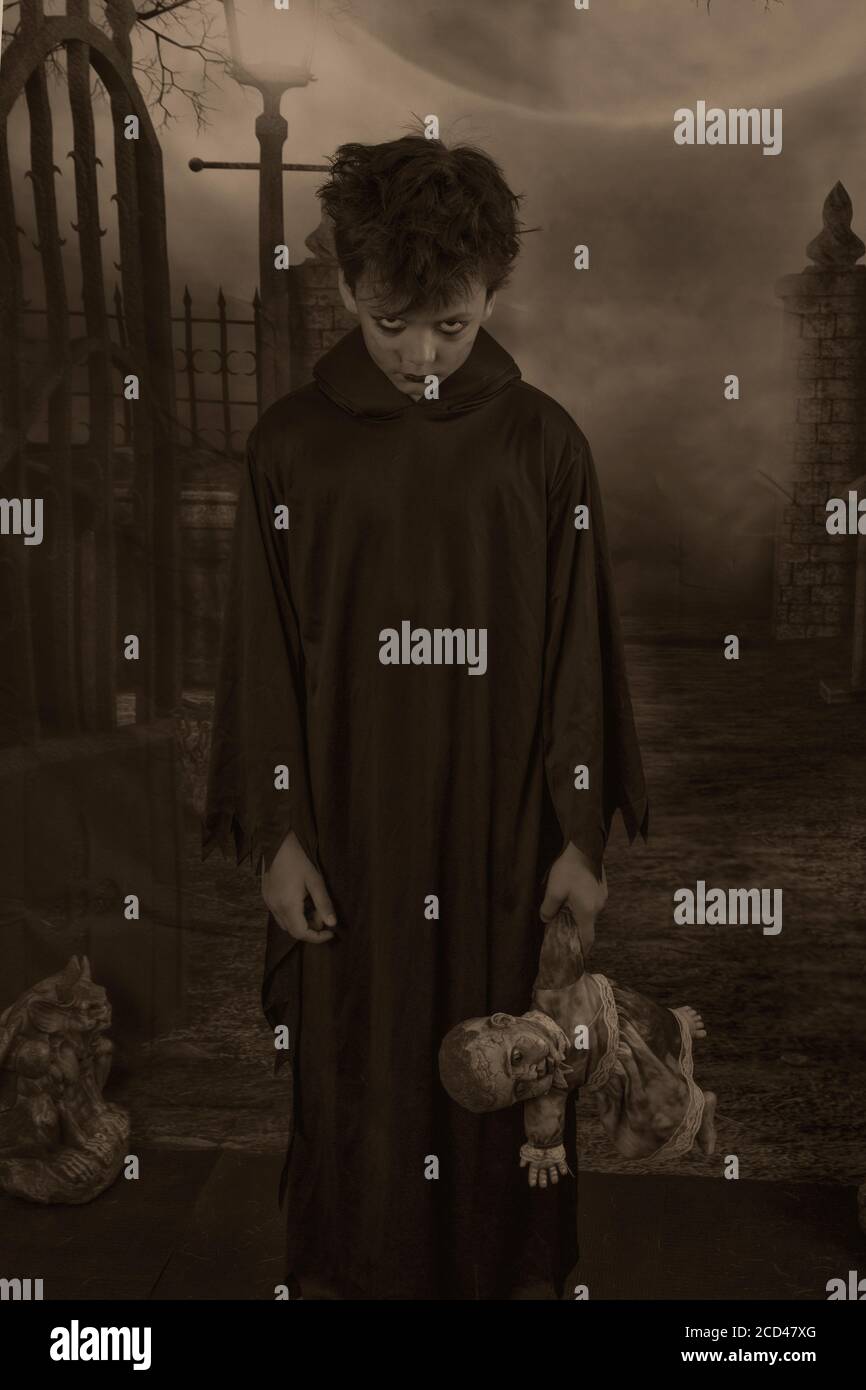 creepy boy doll