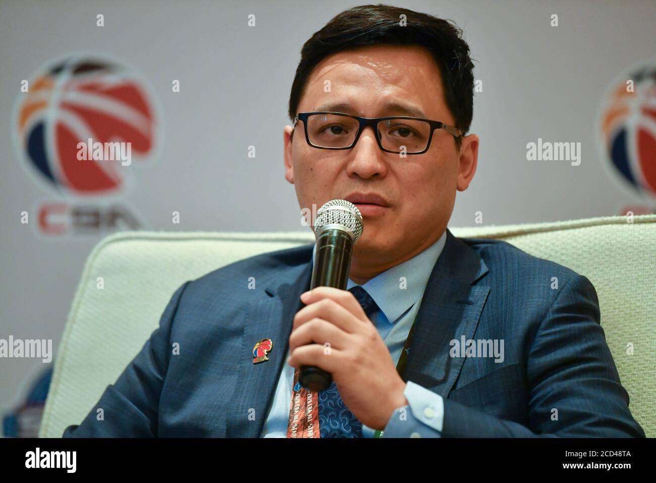--FILE--Former CEO of Chinese Basketball Association (CBA) Wang Dawei ...